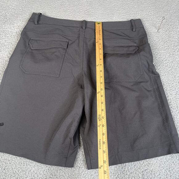 Lululemon Cargo Shorts Men 38 Gray Commute Cadence Zip Pocket Stretch Athleisure - Picture 11 of 15